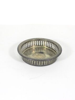 Vintage Silverplated Wine Bottle Coaster